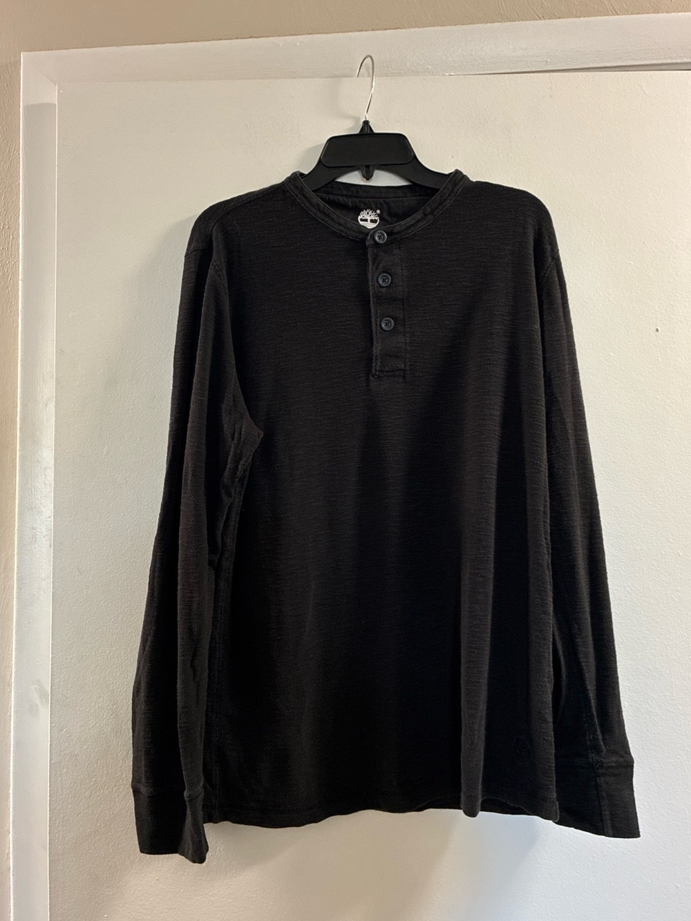 Timberland Black Long-Sleeve Henley Shirt